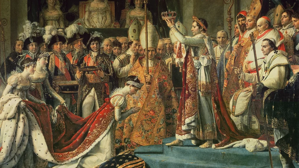 Le couronnement de l'impératrice Joséphine par Napoléon Bonaparte.